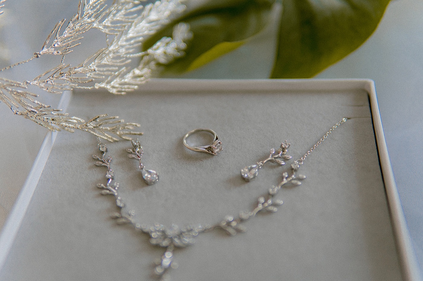 Wedding jewellery detail — editorial wedding photography London