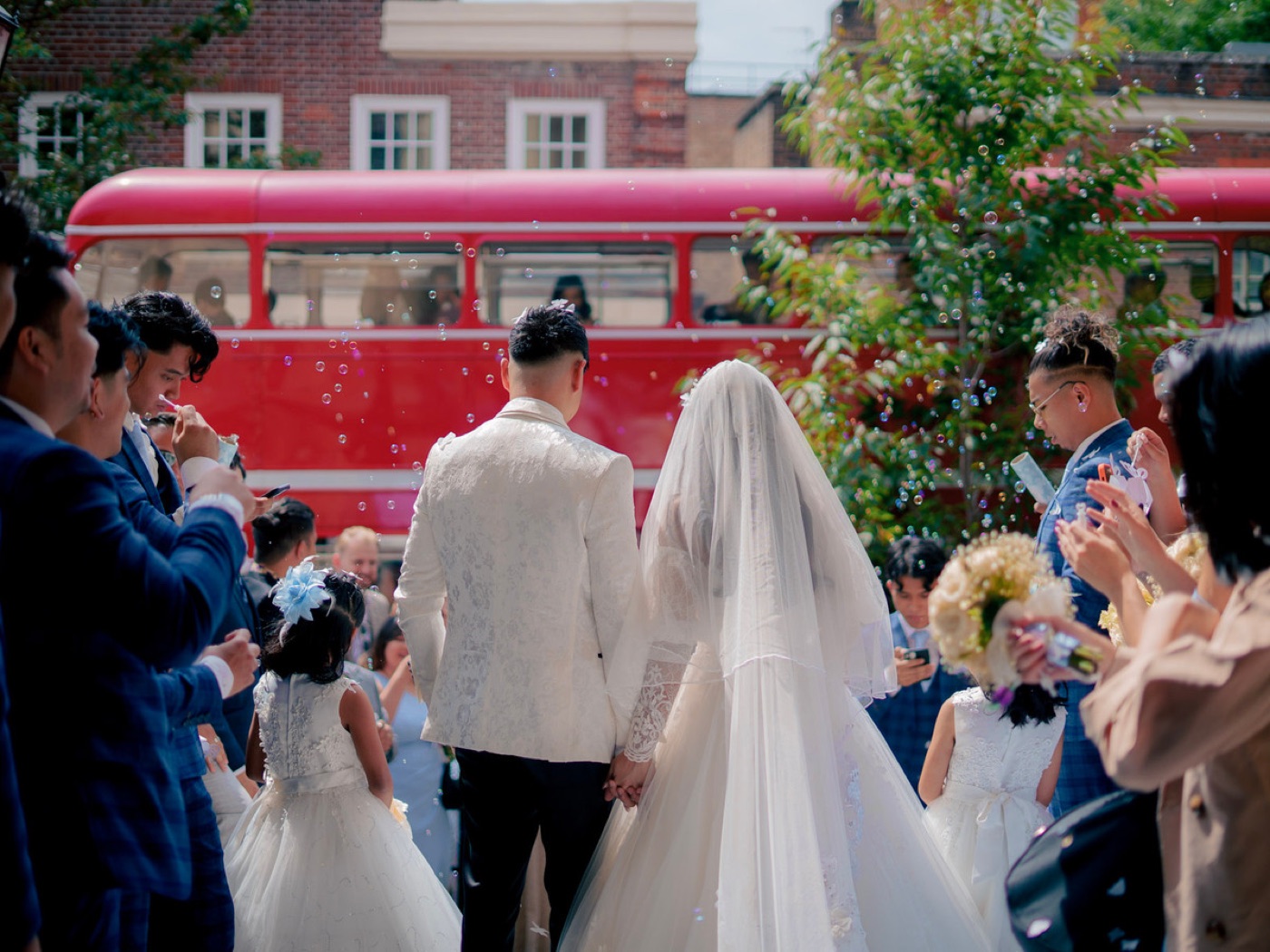Wedding gathering — candid photography London